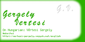 gergely vertesi business card